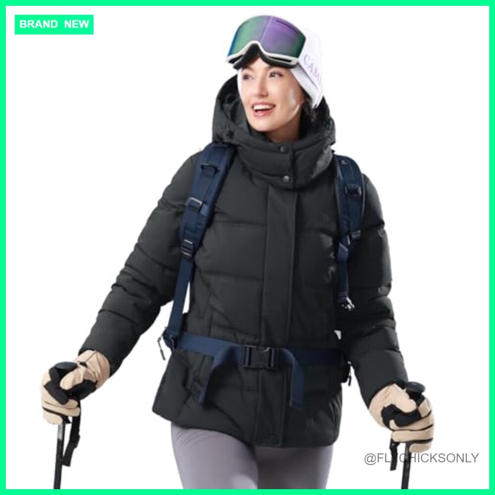 Polyester Waterproof Puffer Jacket with Removable… - image 2